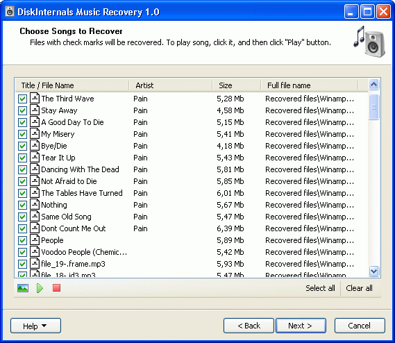 DiskInternals Music Recovery 2.0 full