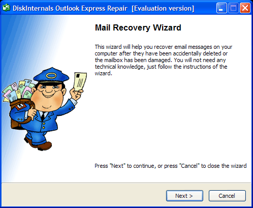 DiskInternals Outlook Express Repair 2.0 full